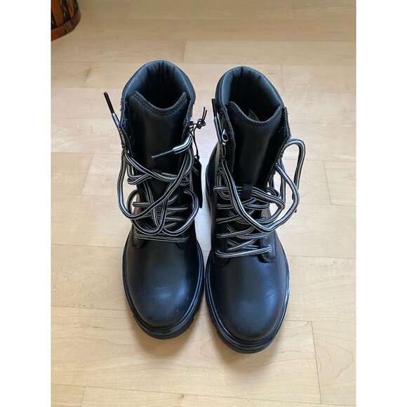 Sorel BNWT "Lennox" black leather lace up boot sz 8 NEW waterproof - Picture 2 of 10